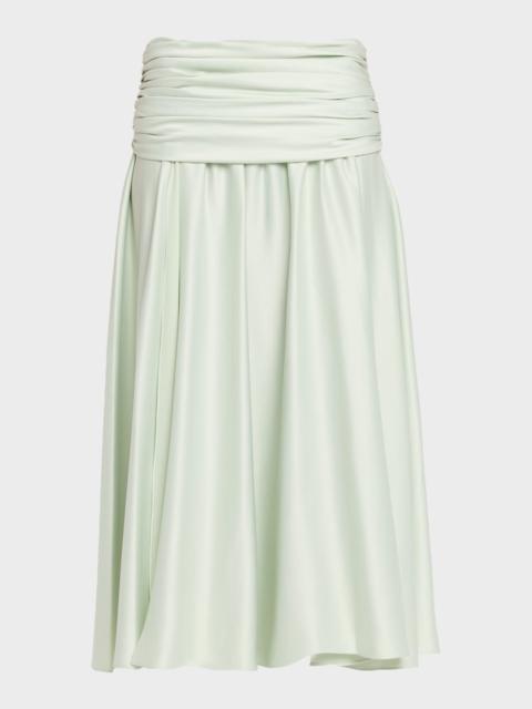SIMKHAI Gianna Draped Midi Skirt
