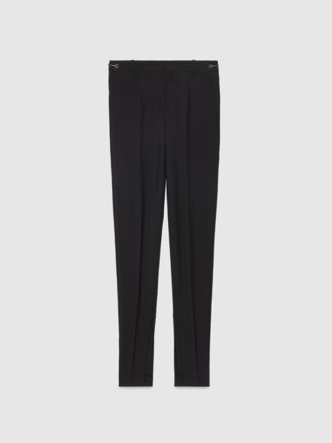 GUCCI Wool mohair pant with Horsebit