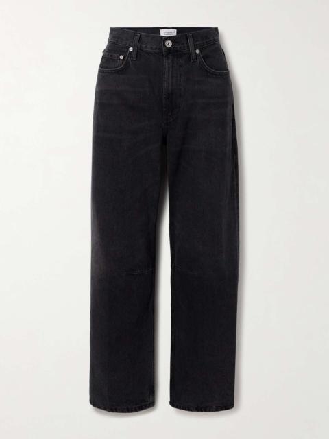 Miro mid-rise barrel-leg jeans Black