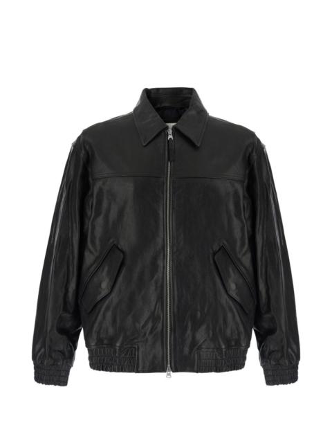 Dunst zip-up leather jacket