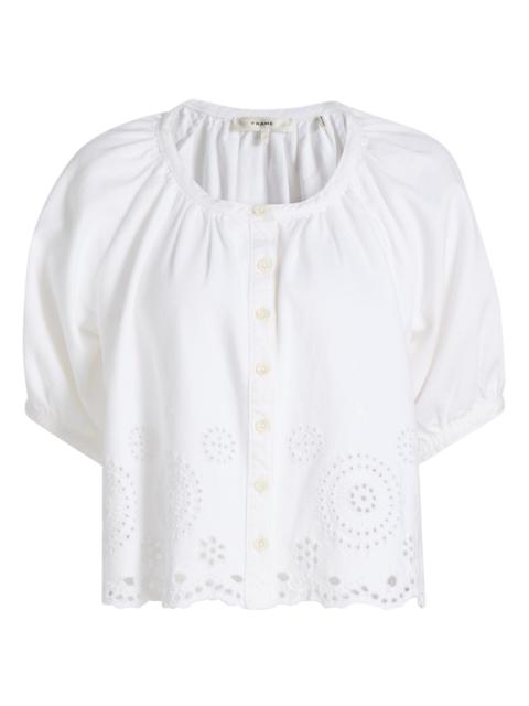 FRAME Women's The Eyelet Resort Shirt - White