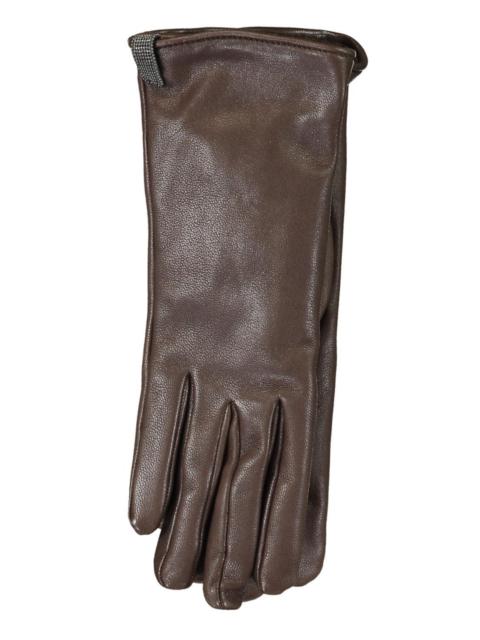 Brunello Cucinelli Shiny Biker Gloves