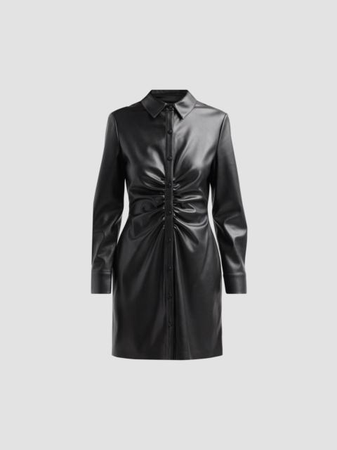 MILLY Women's Reid Faux Leather Mini Dress - Black