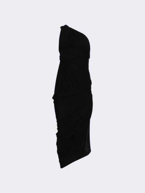 Rick Owens Lilies Lido Draped Midi Dress Black