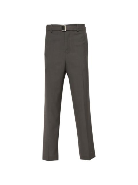sacai belted straight-leg trousers
