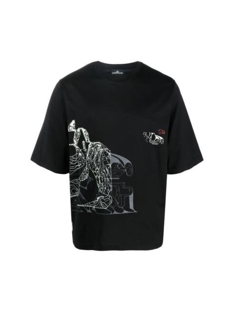 Stone Island Shadow Project graphic-print short-sleeve T-shirt