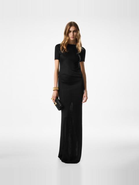 TOM FORD LONG DRESS WITH CUT OUT AND CHAIN CLOSURE