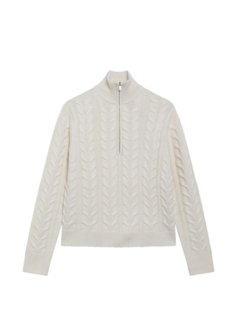 Max Mara cable-knit quarter-zip sweater