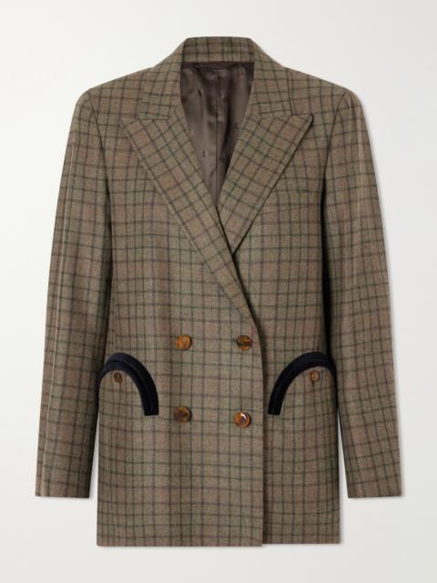 BLAZÉ MILANO Everyday Checked Wool And Cashmere-blend Jacket