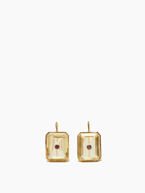LIZZIE FORTUNATO Tile Earrings in Citrine/Yellow