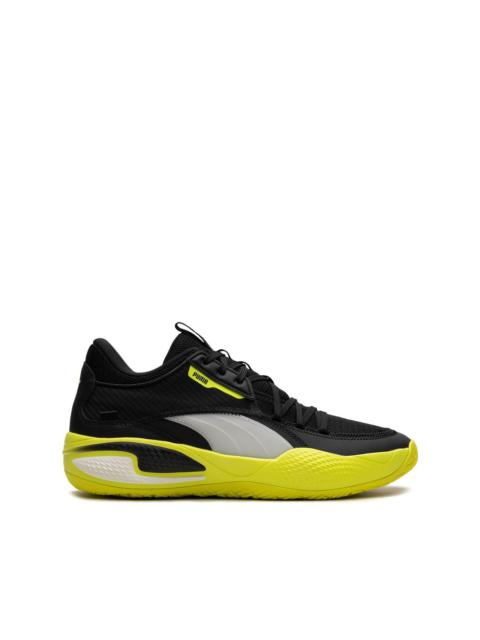 PUMA Court Rider "Black/Yellow Alert" sneakers