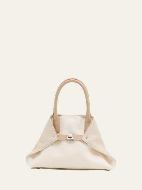 AKRIS Ai Two-Tone Leather Tote Bag