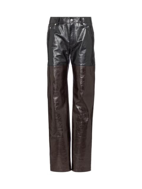 PETER DO High-rise straight leather pants
