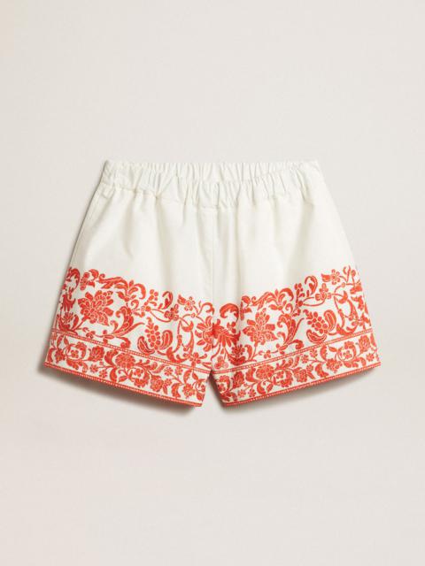 Golden Goose Cotton shorts with seasonal print