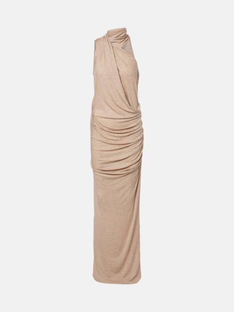 entire studios Draped one-shoulder jersey maxi dress