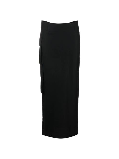 AYA MUSE Stok cargo-pocket maxi skirt