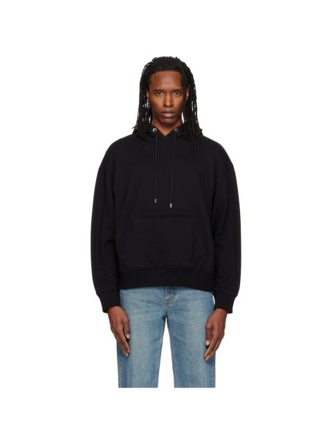 Wooyoungmi Black Flower Back Logo Hoodie