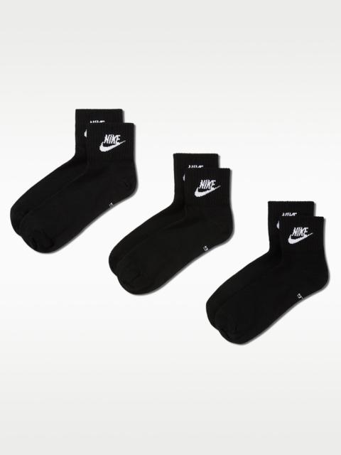 Nike Nike 매일 필수 발목 양말 (3 쌍)
