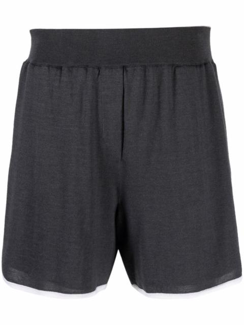 Brunello Cucinelli cashmere-blend elastic waist shorts