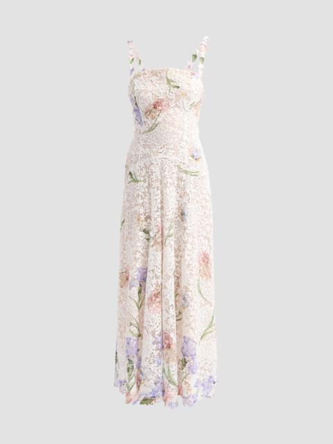 Oscar de la Renta Women's Resort Iris Lace Day Dress - White Multi