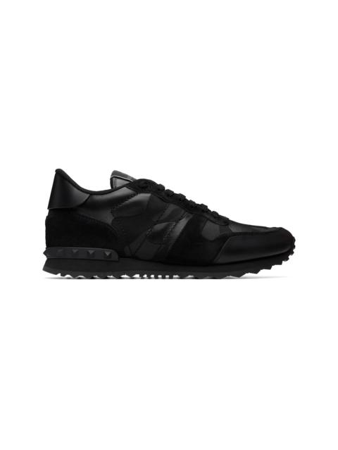 Valentino Black Camouflage Noir Rockrunner Sneakers