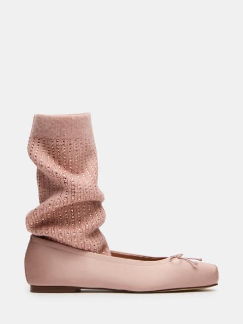STEVE MADDEN ELEVE KNIT PINK SATIN