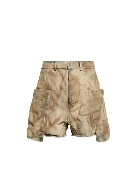 Rick Owens DRKSHDW DENIM SHORTS - STEFAN CARGO SHORTS DUST