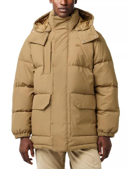 Lacoste Hooded Zip Down Puffer Jacket