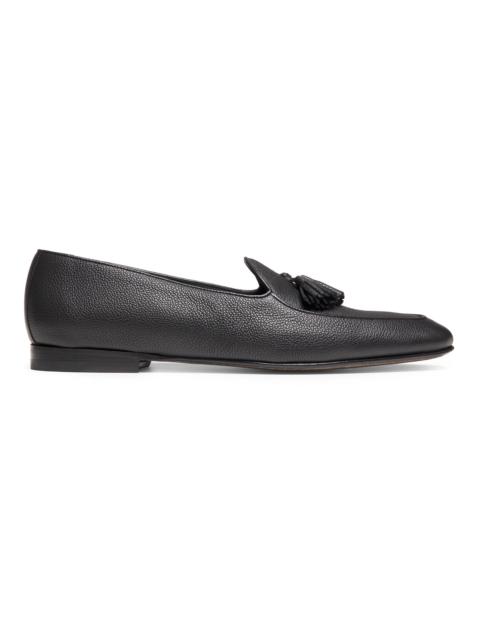 Manolo Blahnik Men's Lennox Leather Tassel Loafers - Black