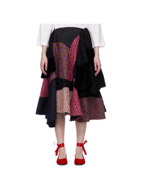 TAO Comme Des Garçons Multicolor Patchwork Midi Skirt
