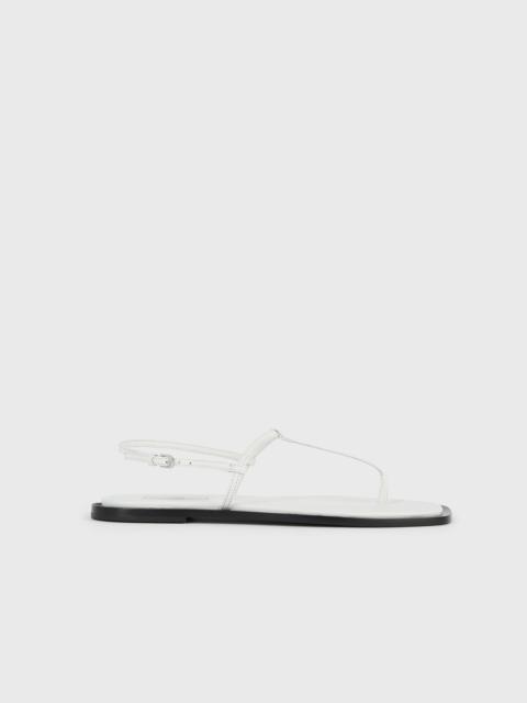 TOTEME T-strap nappa sandals white/black