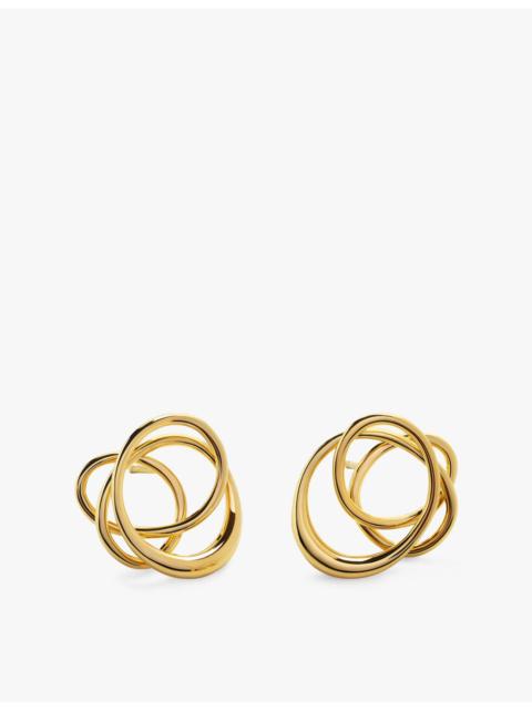 MONICA VINADER Nura Wrap 18ct yellow gold-plated vermeil sterling-silver stud earrings