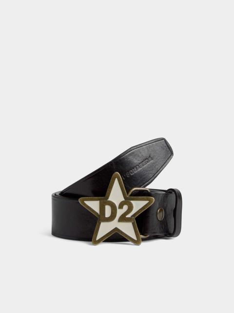 DSQUARED2 D2 PLAQUE BELT