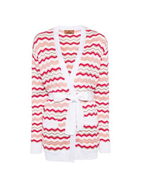 zigzag knit cardi-coat