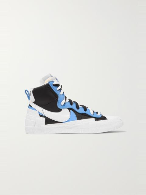 Nike + Sacai Blazer Mid leather high-top sneakers