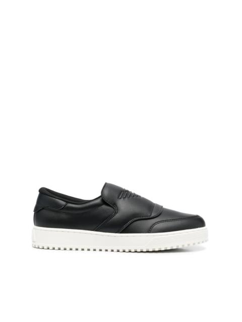 EMPORIO ARMANI embossed-logo slip-on sneakers