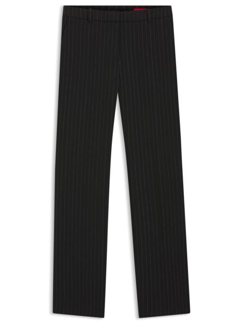 HUGO REGULAR-FIT PANTS WITH SPARKLING PINSTRIPE