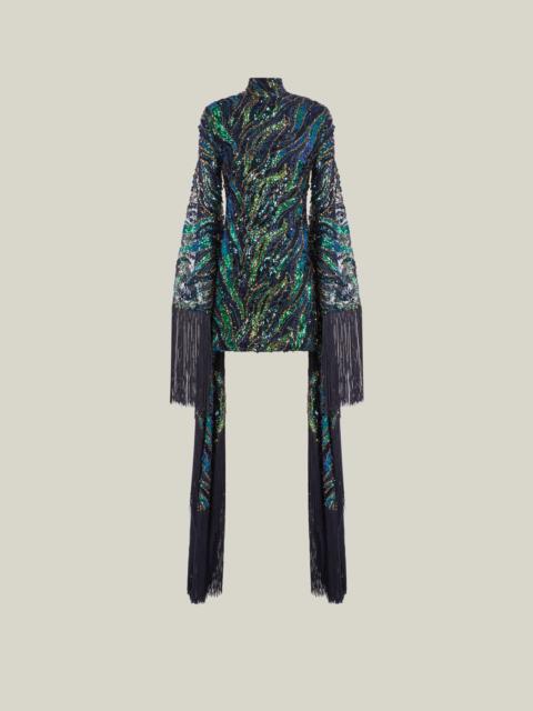 Taller Marmo Disco Dragon Dress in Multicolor