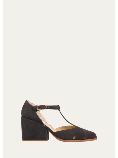 GABRIELA HEARST 80mm Hawes Suede T-Strap Sandals