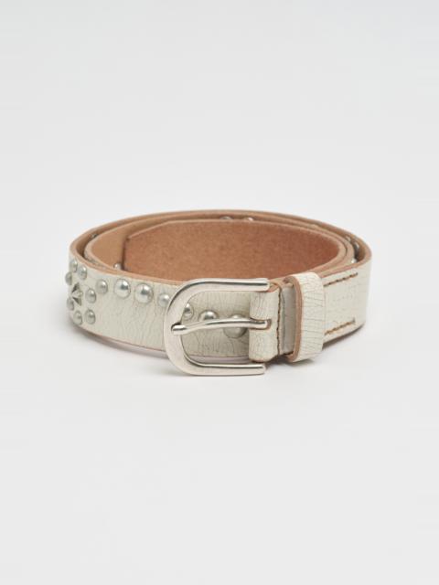Our Legacy Star Fall Belt Off White Cracked Leather