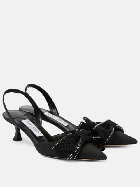 JIMMY CHOO Brook 50 embellished slingback pumps