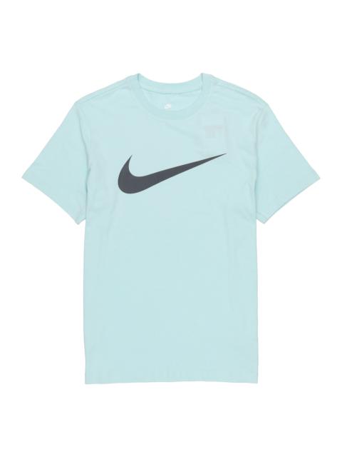 Nike Men's Nike Solid Color Large Logo Printing Round Neck Short Sleeve Light Green T-Shirt BV0628-382