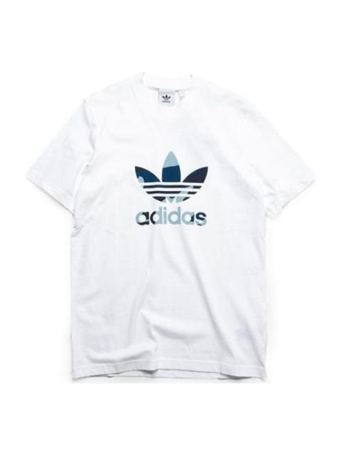 adidas adidas originals Camouflage Logo Printing Short Sleeve White DX3676