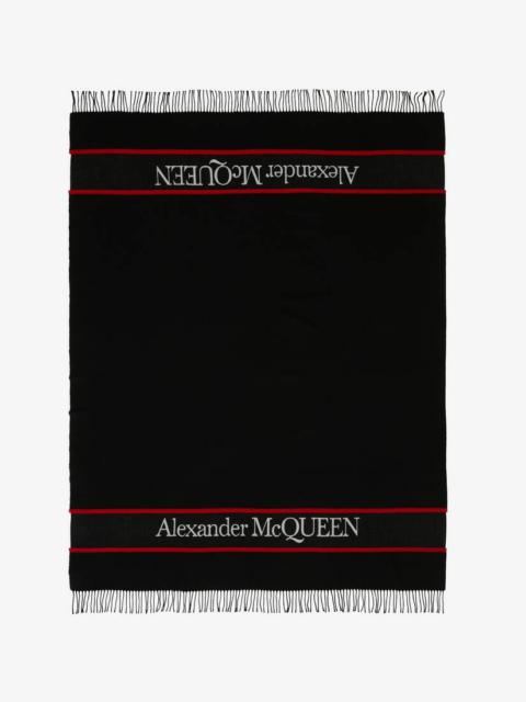 Alexander McQueen Alexander Mcqueen Selvedge Blanket Scarf in Black