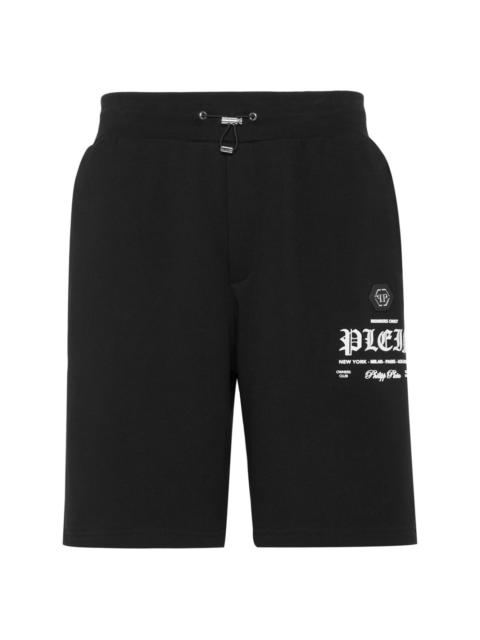 PHILIPP PLEIN logo-embossed track shorts