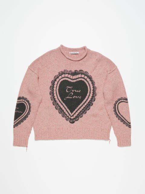 Acne Studios Printed wool blend jumper - Faded pink