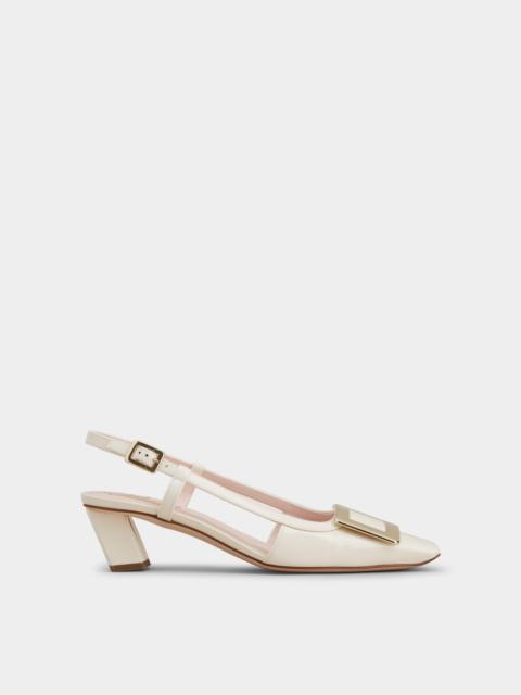 Roger Vivier Belle Vivier Metal Buckle Slingback Pumps in Patent Leather