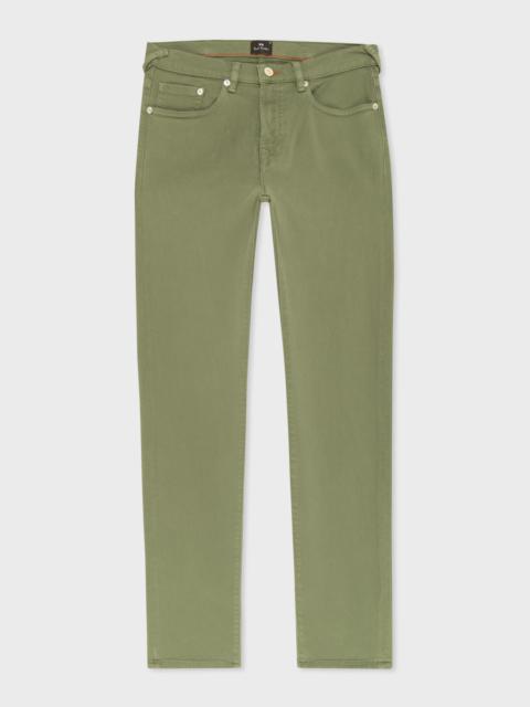 Paul Smith Khaki Green Garment-Dyed Jeans