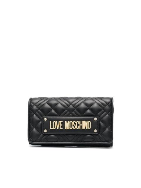 Moschino quilted foldover wallet