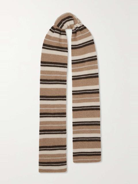 The Elder Statesman Shadow striped cashmere scarf